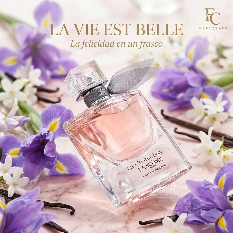 Fragancia inspirada en La Vie Est Belle, foto de FIRST CLASS